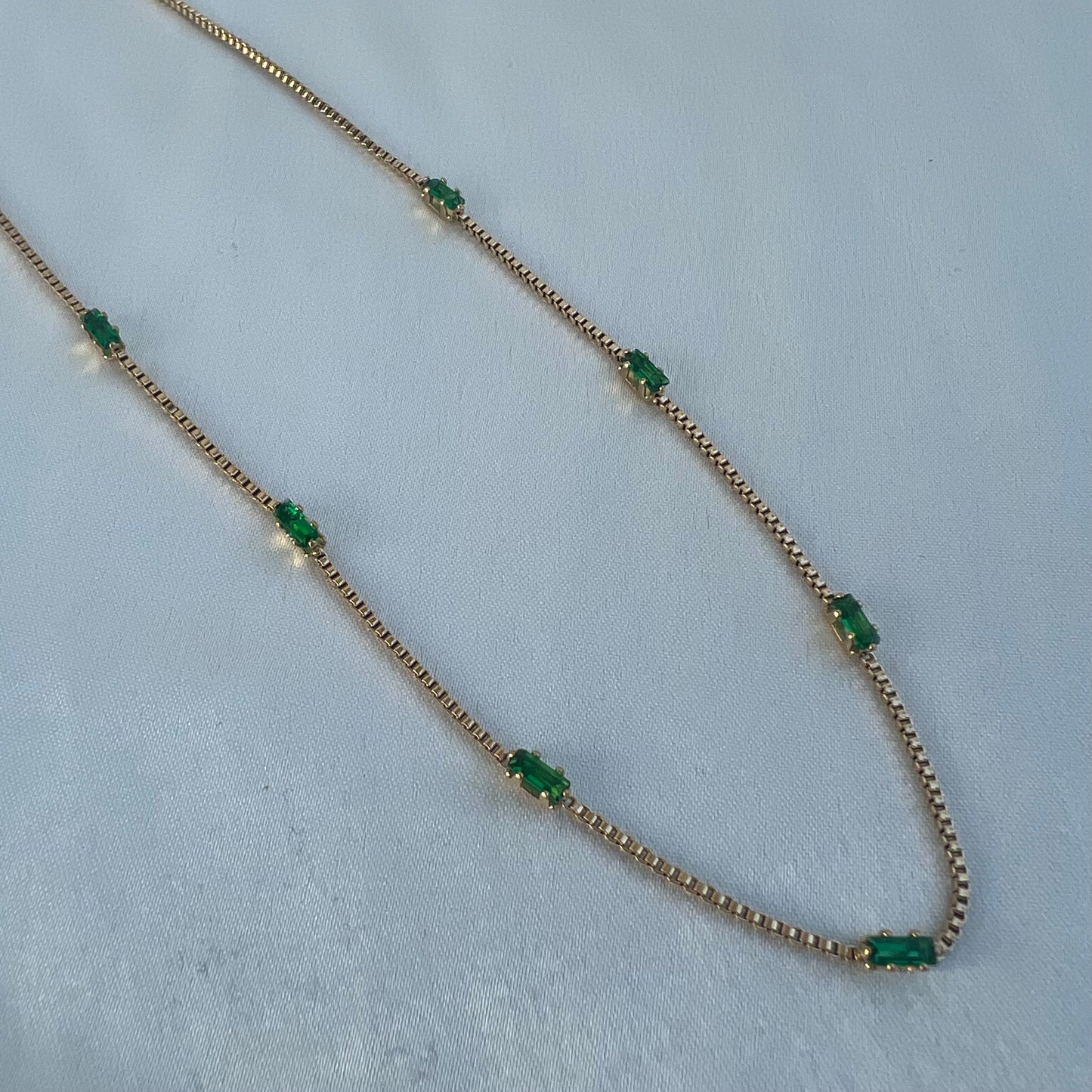 Emerald Cubic Necklace