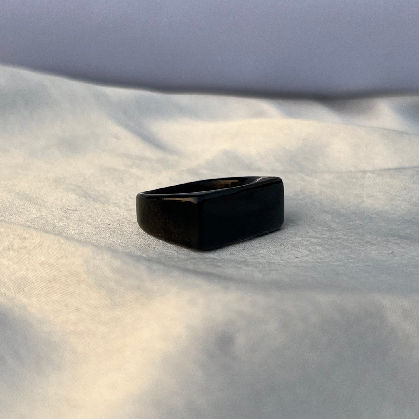 Sleek Black Ring