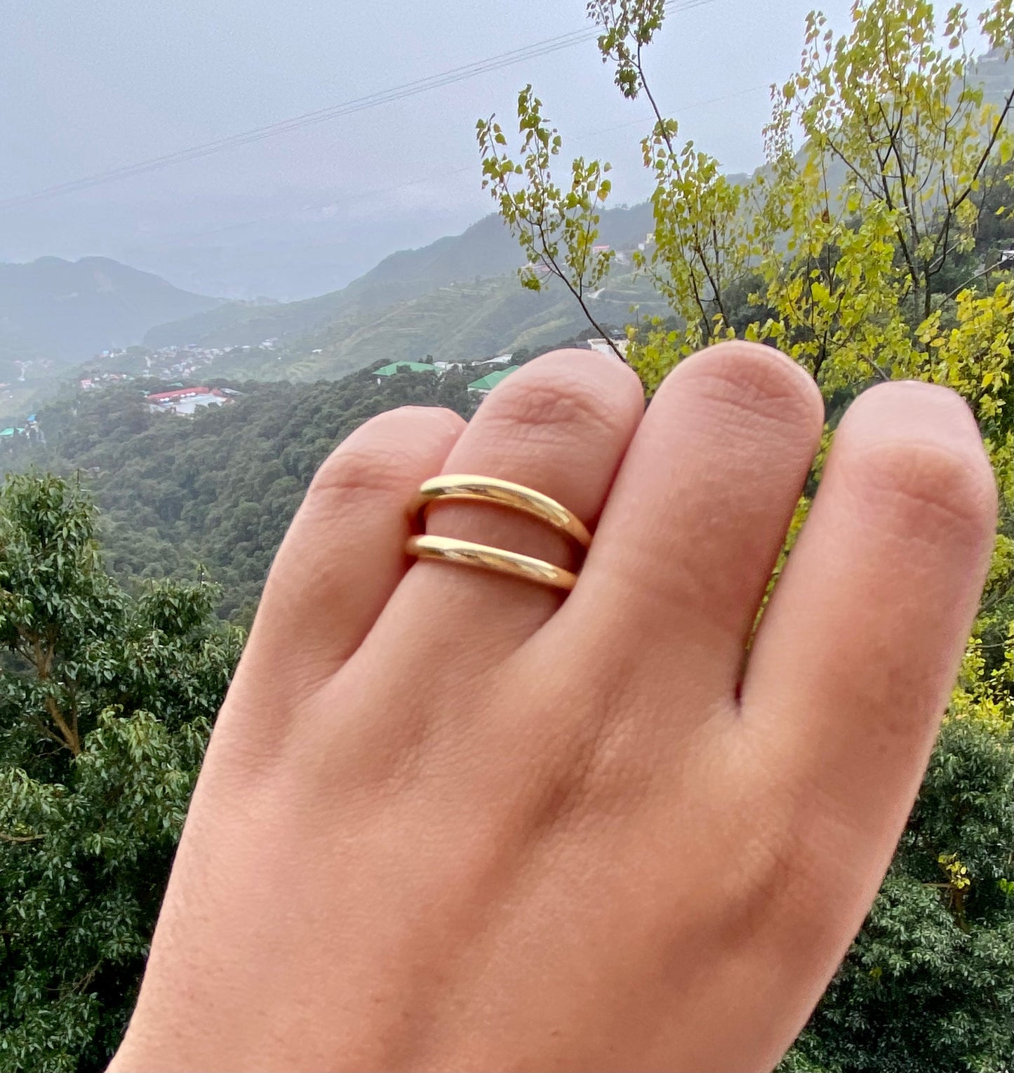 Double Layered Band Ring