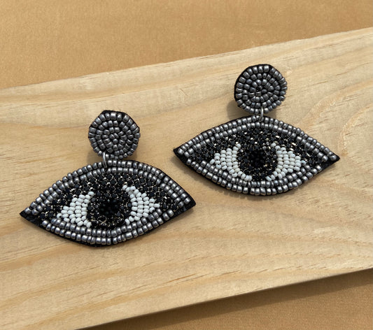 Evil Eye Bead Earrings